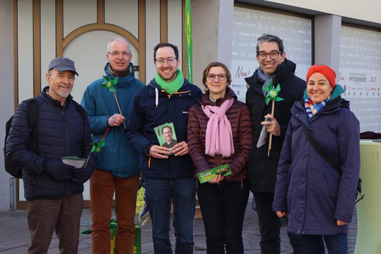 Migration Thema beim Wahlkampfstand in Schwetzingen