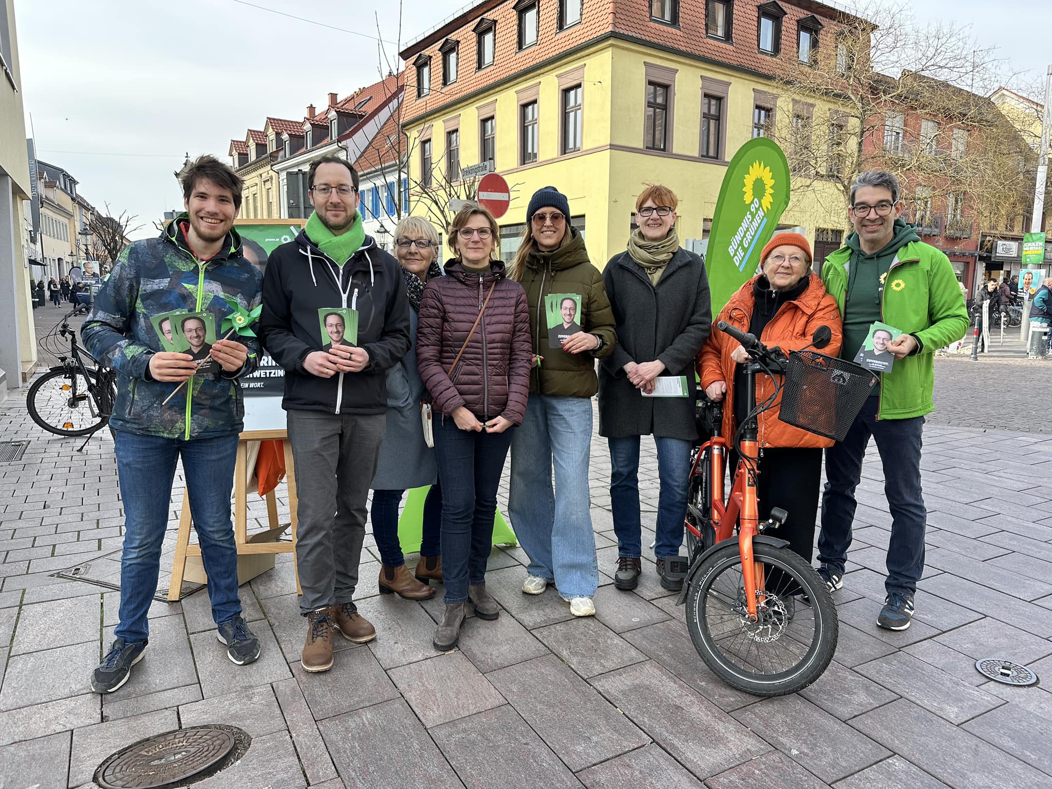 Wahlkampfstand in Schwetzingen