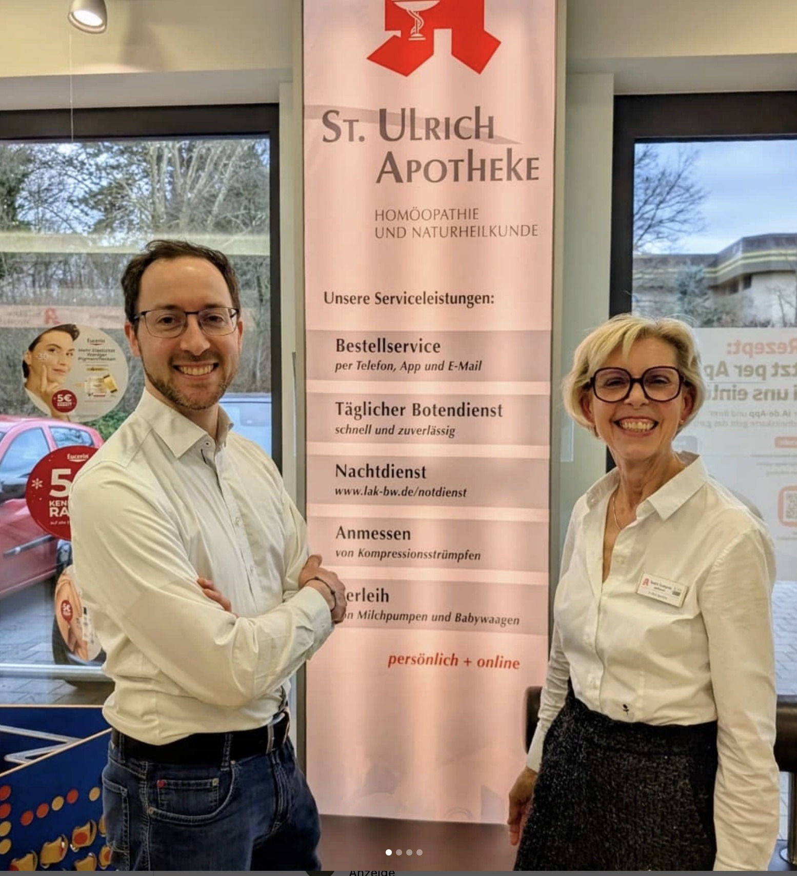 Thomas Rink und Apothekerin Beatrix Essenpreis